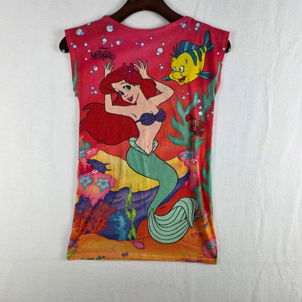Disney The Little Mermaid Ariel All Over Print Night Gown Girls XS Vintage Style